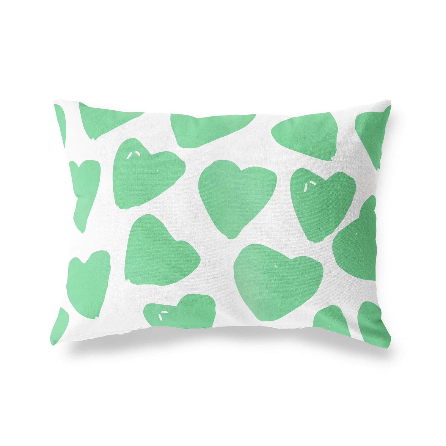 BonaMaison Decorative Cushion Cover, Petrol Green-White Throw Pillow Covers, Home Decorative Pillowcases for Livingroom, Sofa, Bedroom, Size: 45X60 Cm - Designed and Manufactured in Turkey