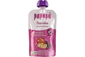 Papapá, Papinha Orgânica de Frutas, Sabor Maçã e Ameixa, 100g, Sem Açúcar Adicionado, Ingredientes Naturais