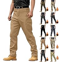 Amazon.com: Winter Work Pants for Men Relaxed Fit Fleece Cargo