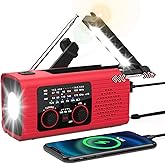 NITIGO Emergency Weather Radio, 4000mAh NOAA Weather Alert Radio Solar Charging, Hand Crank & USB Charged, AM/FM with LED Flashlight, Reading Lamp, SOS Alarm, Headphone Jack for Outdoor Indoor