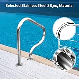 YERT 304 Stainless Steel Pool Hand Rail, Non-Slip 3-Bend Stair Rail view 3