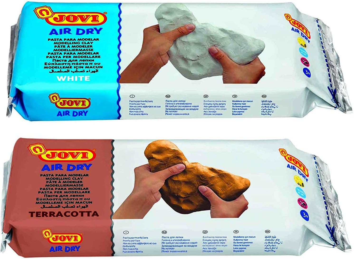 Jovi European AirDry Modeling White, Terracotta Clay One Pack White