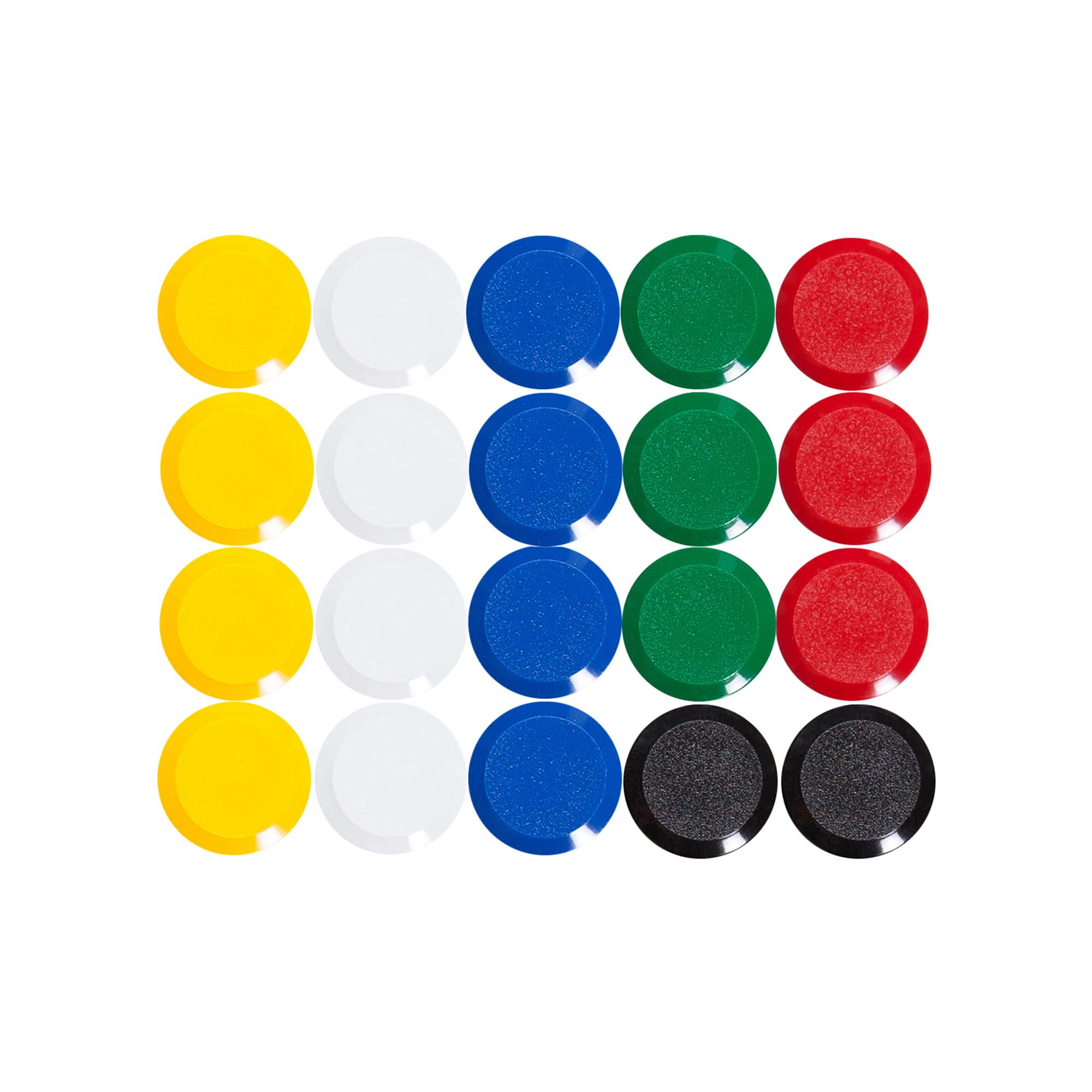MAUL 15 mm 0.17 kg Maulpro High Quality Round Magnet for Whiteboards - Assorted Colours (Pack of 20)