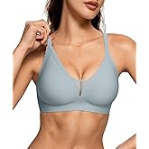 OEAK Womens Comfortable Bras Wireless Bras Push Up Bralettes Scalloped Mesh Bras Seamless Tshirts Bras Deep V Everyday Bras