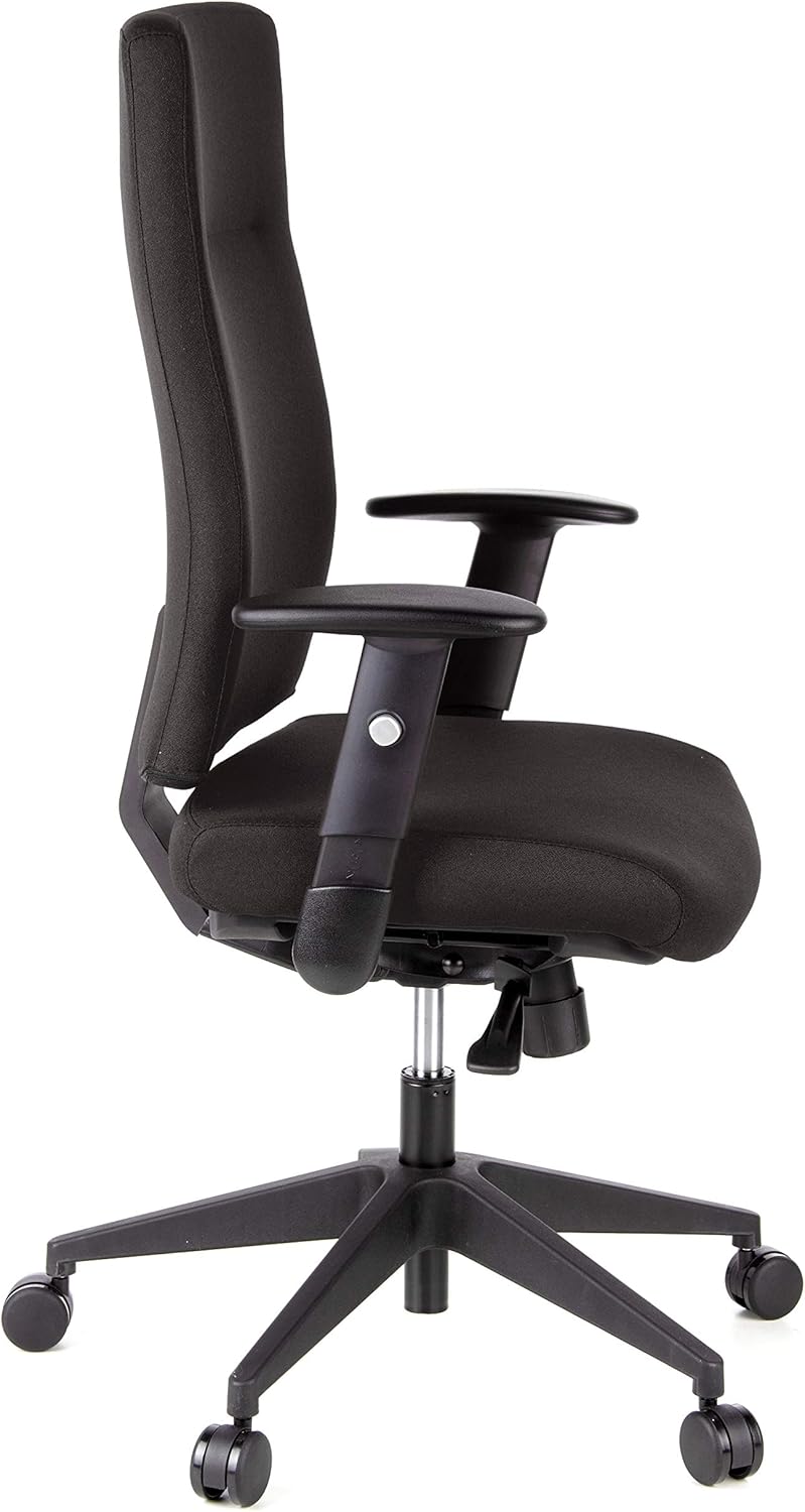 hjh OFFICE Executive Chair office chair PRO-TEC 300 robust fabric ergonomic high backrest 3-position lockable synchro mechanism black - Image 4