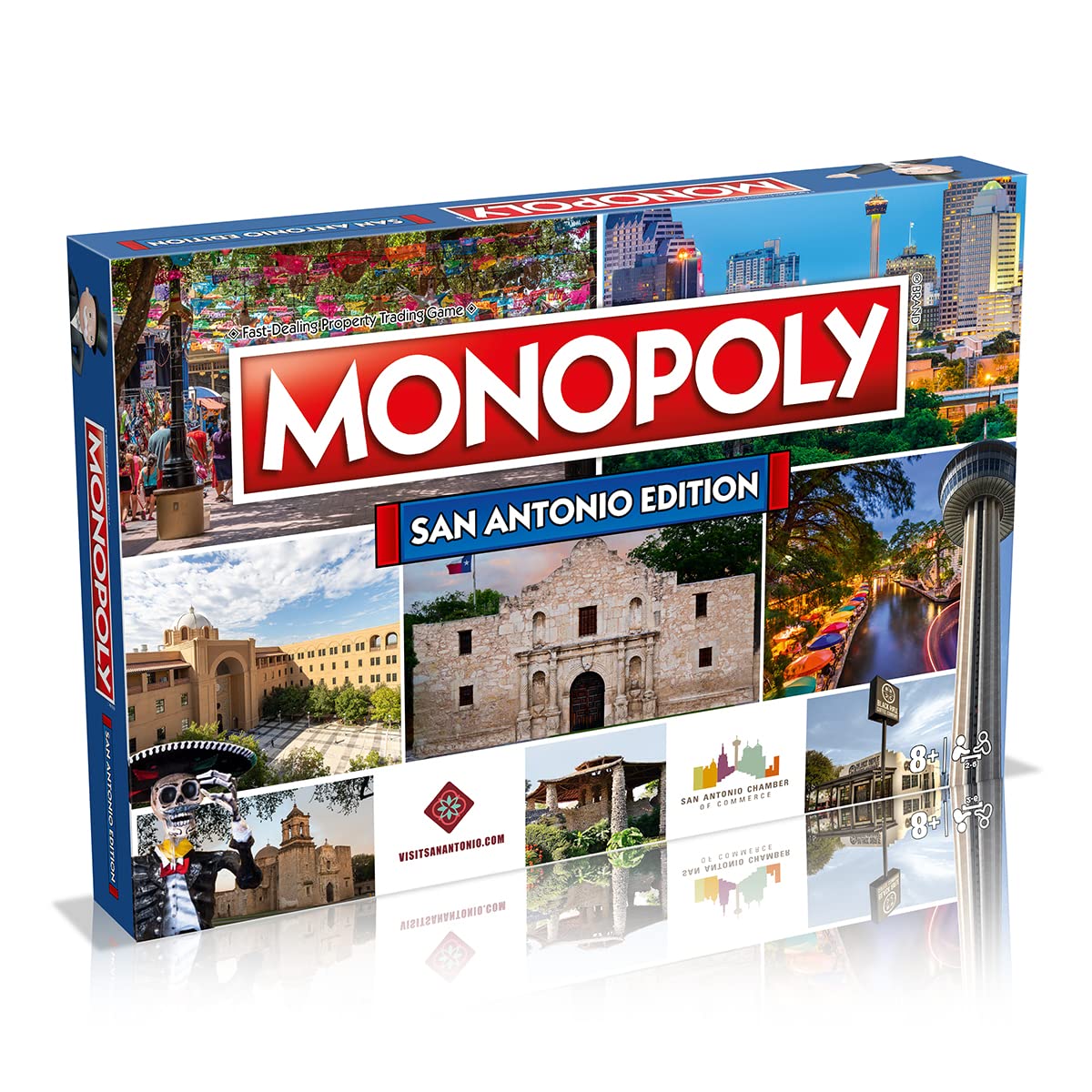 Monopoly Board Game San Antonio Edition: 2-6 Players Family Games for Kids and Adults, Ages 8 and up, Ideal for Game Night