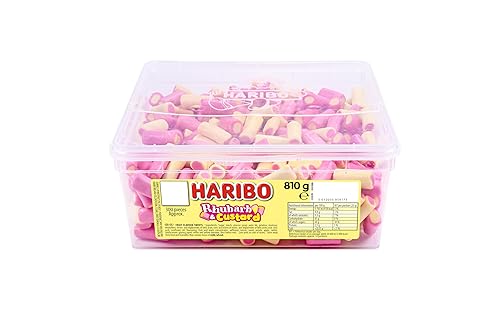HARIBO sweets 810g tub, RHUBARB AND CUSTARD