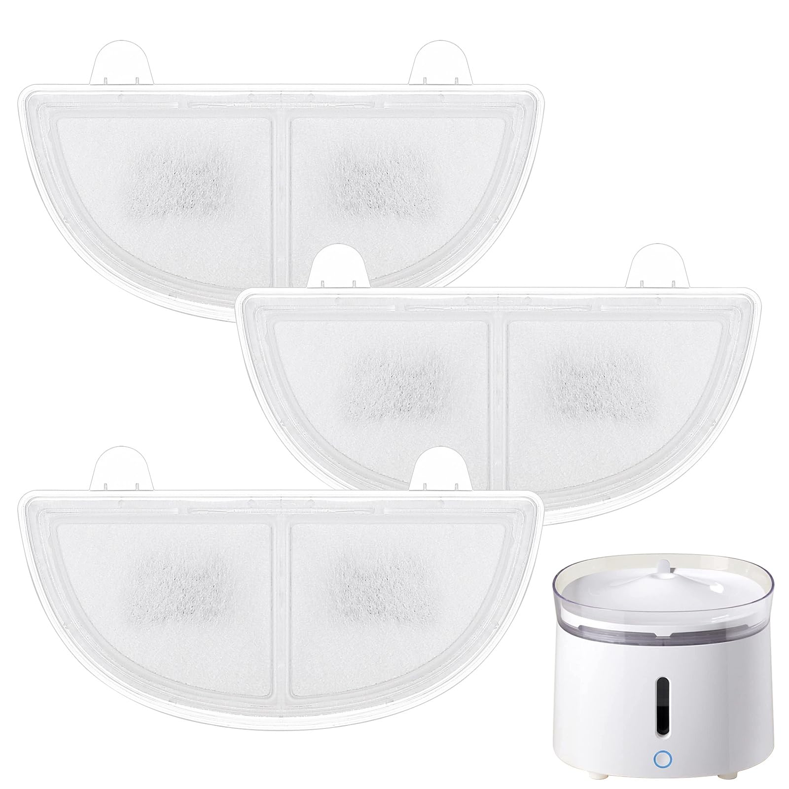 3 PCS Cat Water Fountain Filters, Replacement Cat Water Fountain Filters Pet Water Dispenser Filter Homerunpet Pet Fountain Filters for Cats Dogs and House Pets