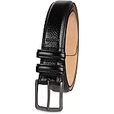 Haggar mens Leather Dress Belt for Suits and Pants - Classic, Formal, Business, Work