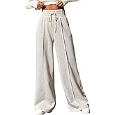 SOLY HUX Women's Drawstring Baggy Sweatpants Elastic High Waisted Wide Leg Casual Long Pants