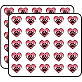 Animal Paw Heart Decorative Scrapbooking Sticker Waterproof Vinyl Stickers for Water Bottle, Laptop & Phone Case – 50 Pack