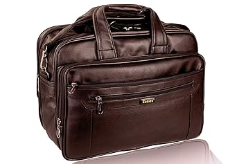 Easies FF 1040 Faux Leather 35L Laptop Messenger Bag (Brown)