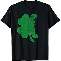 Men's St Patrick's Day Shamrock 3D Print T-Shirt - Green/Black, Funny Novelty Tee, XX-Large