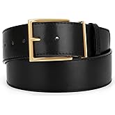 WHIPPY Women Wide Leather Waist Belts for Dresses Pants Fashion Leather Waistband for Women with Gold Buckle