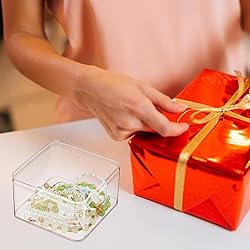 Blulu 8 Pieces Clear Acrylic Plastic Jewelry Box
