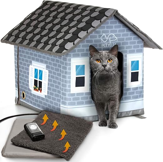 cheap heated cat house