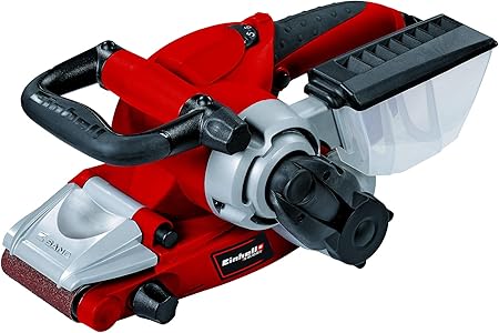 Einhell Ponceuse A Bande Te Bs 8540 E 850 W Electronique De Vitesse Surface De Poncage 75x140 Mm Changement De Bande Abrasive Sans Outil Poignee Supplementaire Amazon Fr Bricolage
