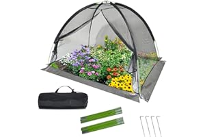 Kapler Pond Cover Net Garden Cover Dome 10x8FT Pond Covers for Outdoor Ponds Fall Winter Pond Cover with Zipper & Stakes Black Nylon Mesh Koi Fish Ponds Cover to Keep Out Leaves Animals