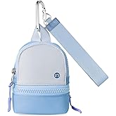 Babysun Mini Backpack Keychain Wristlet Pouch Small Change Coin Purse Cute Zipper Wallet With 3 RFID Card Slots For Women/Men Airpods Cosmetics