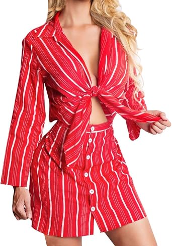 Amazon Com Fancyinn Womens 2 Piece Striped Blazer Short Set Self