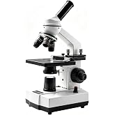 Compound Microscope Profesional, 40x-1000x Microscope for Adults &amp; Kids, with WF10x and WF25x Eyepieces, Spotlight, Cursor Caliper and Coaxial Bi-Focus, Compatible for Students Education, Lab, Gift