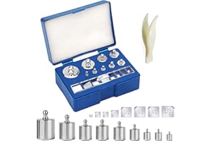 Zydiwo 17 Pcs Calibration Weights Set 10mg-100g Calibration Weight Kit Stainless Steel Calibration Weight for Calibrate The B