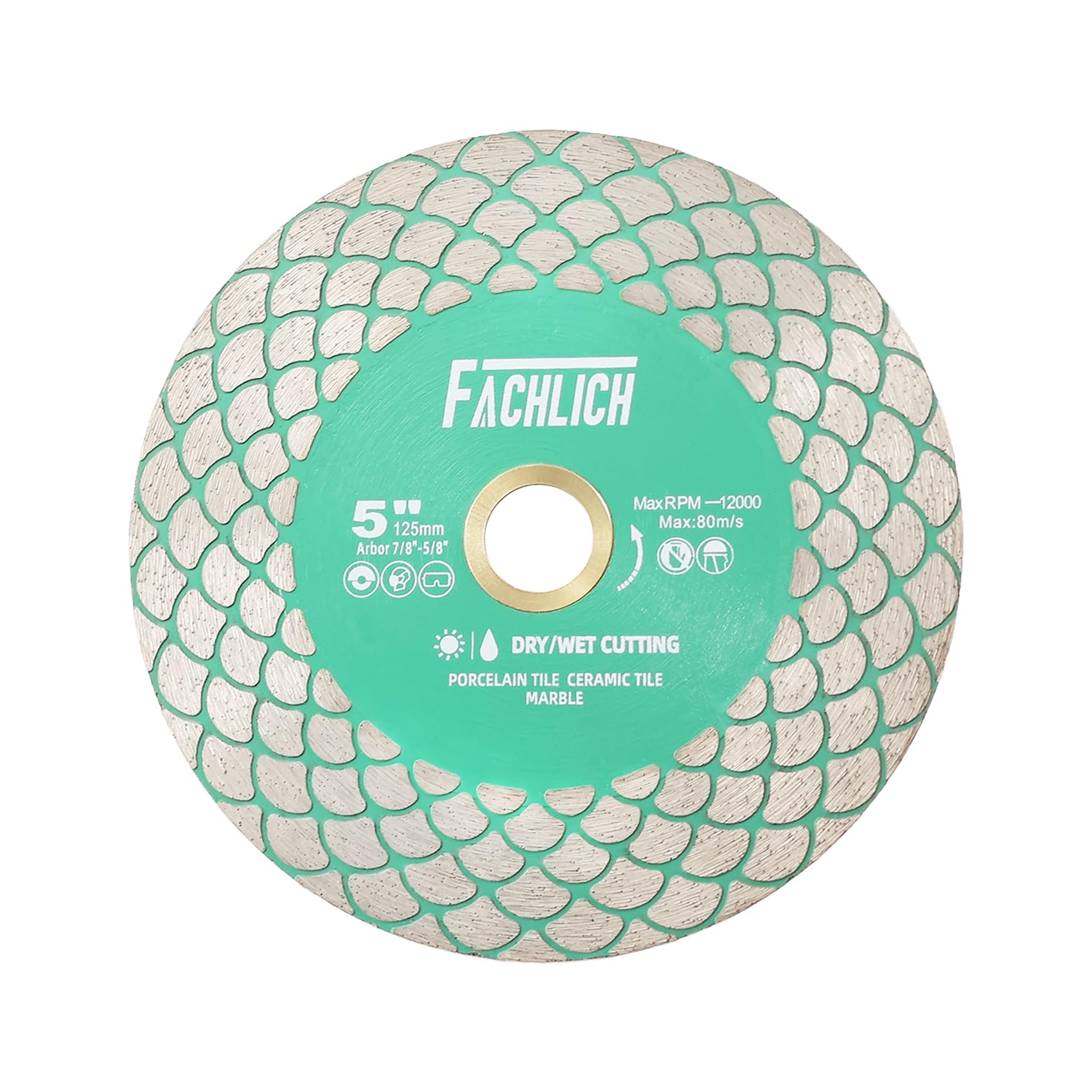 Diamond Tile Cutting Disc 125mm - FACHLICH Grinding Disc for Cutting and Grinding Porcelain Ceramic Tile Marble Artificial Stone