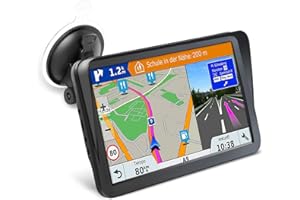 LONGRUF GPS Navigator for Car, Latest 2024 Map 9-inch HD Display 16GB 256MB Satellite Navigation with Sun Visor,Smart Real Voice GPS Guidance，Provides Lifetime Live Map Updates