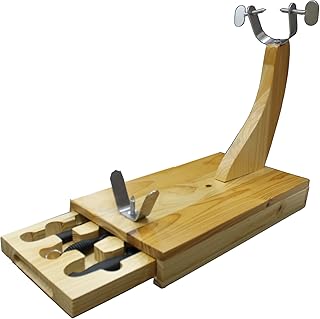 FACKELMANN Schinkenhalter aus Holz, mit Schubfach und Messern