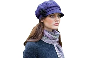 MUCROS WEAVERS Newsboy Hat for Women's Cap 8 Panel Wool Made in Ireland