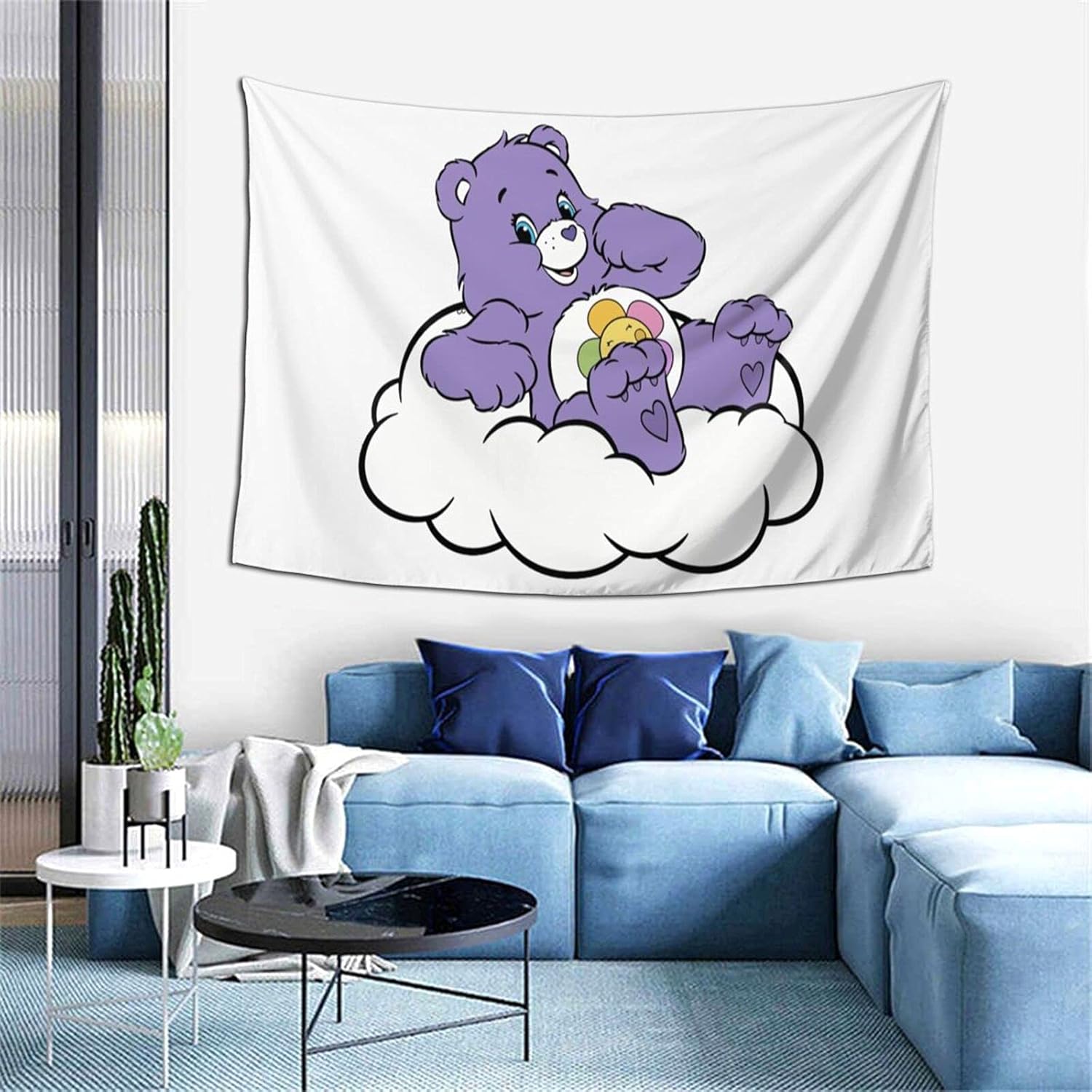 Amazon Co Jp ケアベア 3 新品個性 タペストリー ユニーク 壁掛け布 多機能 写真 撮影用 背景布 装飾用品アートプリント ポーチ掛け リビング玄関 パーティー インテリア 布ポスター 客間 寝室 壁掛け 事務室 ホーム キッチン