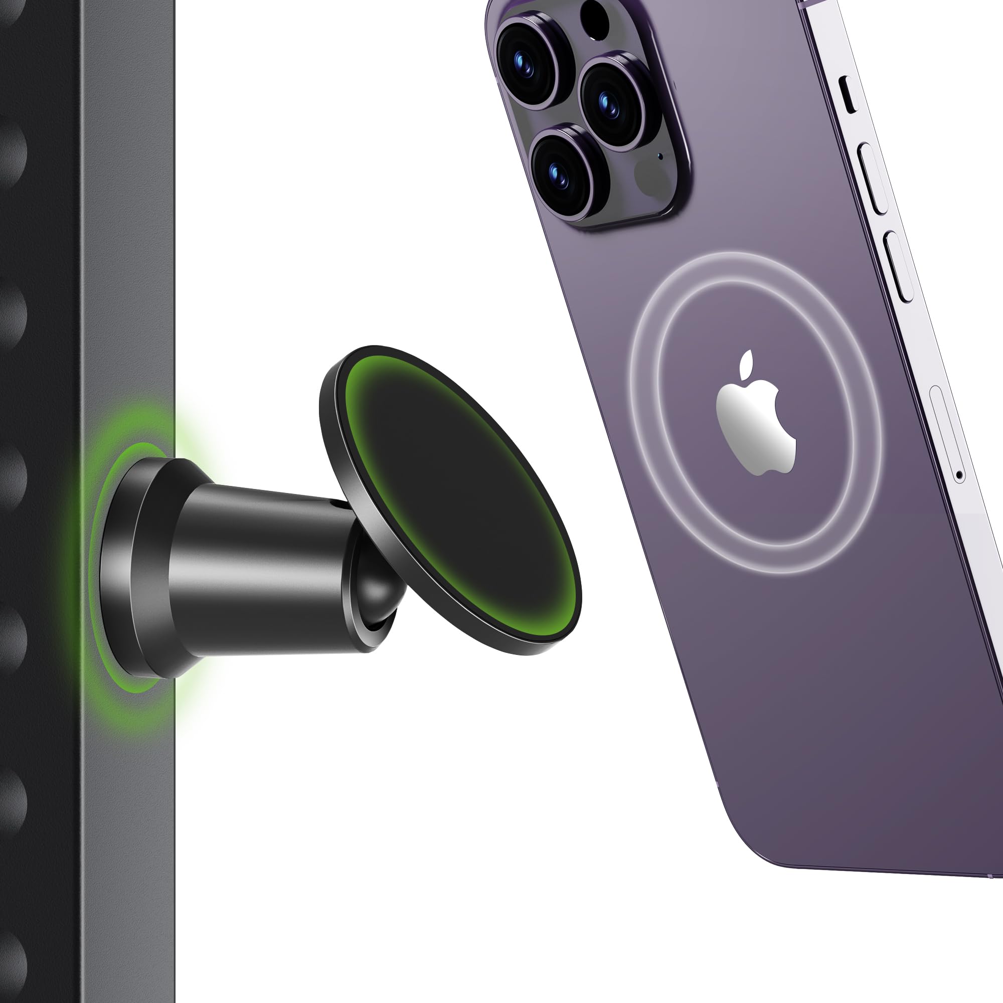 elitehood Dual Magnetic Phone Holder for Gym [20 Strongest Magnets], 360 Rotation Magnetic Gym Phone Holder, for Magsafe Gym Golf Mount Magnet Compatible with iPhone 16 15 14 13 12 Pro Max Plus Mini