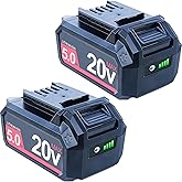 DTK 20V 5000mAh Replacement for SKIL PWR CORE 20V Battery BY519601 BY519603 BY519702 Cordless Power Tools Battery 2 Packs
