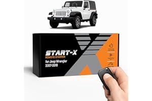 Start-X Remote Starter Kit for Jeep Wrangler JK (2007, 2008, 2009, 2010, 2011, 2012, 2013, 2014, 2015, 2016, 2017, 2018) Vehicles | Key Ignition | Plug N Play Install | Lock 3X to Remote Start