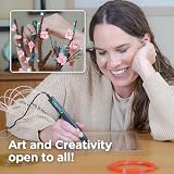3Doodler Flow 3D Printing Pen Black with Free Filaments & Stencil Book view 5