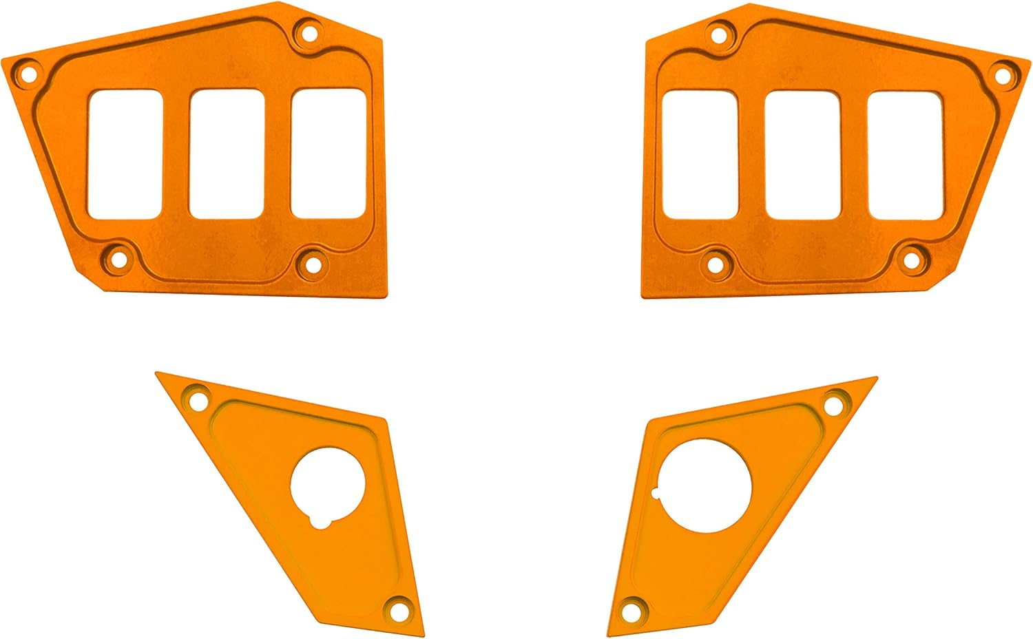 STVMotorsports SDP6GPS-FS Custom Aluminum Dash Panel for 2017-2018 Polaris RZR XP Turbo Edition with GPS Display – Made 100% in USA (no switches Included) (Full Set - Orange)