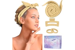CORATED Heatless Overnight Curling Headband for Girls, Soft Hair Rollers for No-Heat Curls, Styling Kit for Long and Medium Hair, Gifts for Women