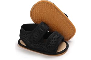 SOFMUO Baby Girls Boys Sparkly Bowknot Sandals Premium Soft Anti-Slip Rubber Sole Infant Summer Outdoor Shoes Toddler First Walkers