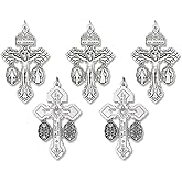 Gifts Catholic, Inc. Lot of 5 Pardon Indulgence Crucifix with Miraculous Medal and St Benedict Medal 2 1/8"