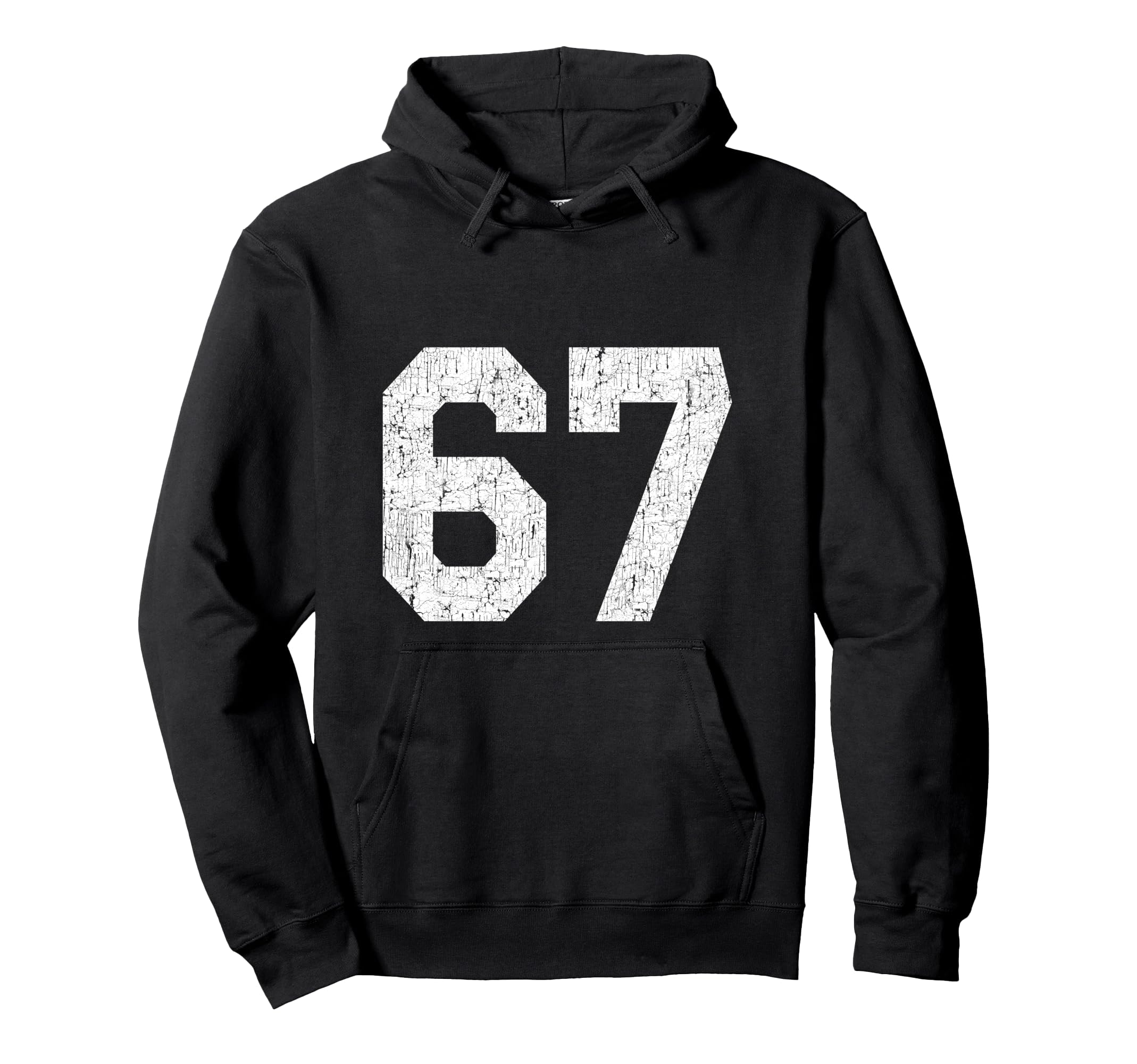 Photo 1 of #67 Jersey Uniform Varsity Sports Number, 67th Birthday Pullover Hoodie
