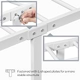Yaheetech 3ft Single Bed Frame Vintage Iron Platform White High Headboard view 6