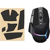 kwmobile Mouse Grip Tape for Logitech G502 X Plus Grip Tape - Non-Slip Faux Leather - Black