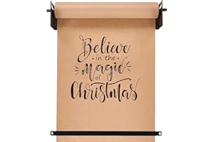 Varsoul 48'' Wall Mounted Kraft Paper Roll Dispenser & Cutter,Black Butcher Paper Dispenser, Farmhouse Decoration - Ideal Choice for Lists, Art Work, Calendars, Black Paper Holder with Cut Bar