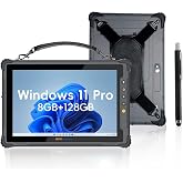 ONERugged Rugged Tablet M10J, 10.1 inch Windows 11 Pro Tablet, 8GB+128GB, Celeron N5100, IP65 Waterproof, MIL-STD-810H, 5000mAh, Industrial Outdoor Work PC w/ 8MP+5MP Camera, 4G LTE/WiFi/BT 5.0/NFC