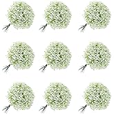 Yuanan 150PCS Babys Breath Artificial Flowers, Bulk Faux Baby Breath Flower Babys Breaths White Gypsophila Real Touch Wedding Flower Bouquet for Wedding Party Bouquet Garden Home Decor-11.81inches