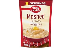 BETTY CROCKER Mashed Potatoes Homestyle Flavour, Made with Real Potatoes, 180 Grams Package of Mashed Potatoes