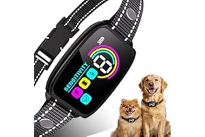 Dog Bark Collar for Large Medium Small Dogs,Smart Anti Barking Device with 3 Training Modes,Rechargeable IP67 Waterproof Bark