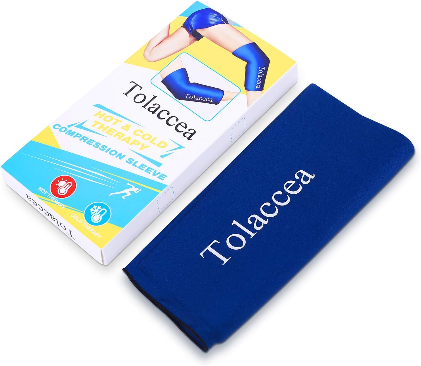 Tolaccea Hot & Cold Therapy Flexible Ice Packs Cold Therapy Compression Sleeve Reusable Gel Pack for Injury Cold Wrap for Knee Calf Ankle Elbow: Sports & Outdoors