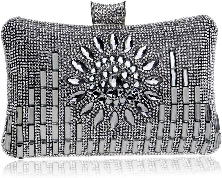 SJLN Women's Fashion Evening Bags Bridal Weddings Banquet Clutch Europe \u0026 American Ladies Party Holiday Gifts Dating Nightclub Bags,Black-OneSize