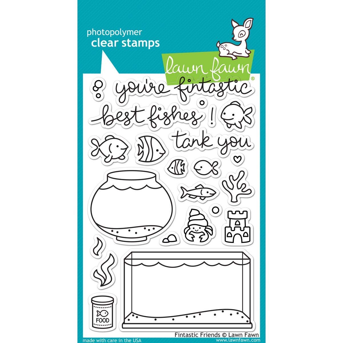 Lawn Fawn Clear Stamps - LF891 Fintastic Friends by Lawn Fawn